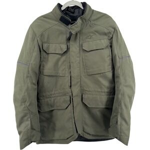 Alpinestars Maverick Waterproof Motorcycle Jacket Mens L Olive Green CE Rated